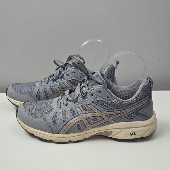 Asics Gray and Cream Athletic Shoes - Picture 5 of 7